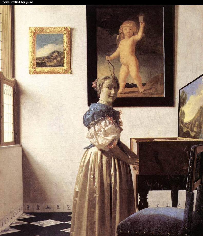 Jan Vermeer Lady Standing at Virginal